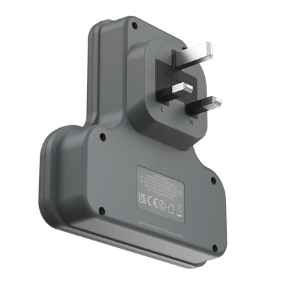 MOMAX OnePlug T-Shaped Extension | 3 Outlets + USB Fast Charging Alamat Qatar