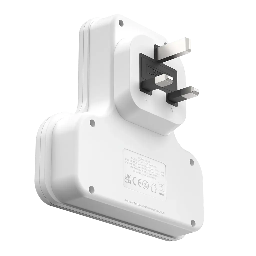 MOMAX OnePlug T-Shaped Extension | 3 Outlets + USB Fast Charging Alamat Qatar