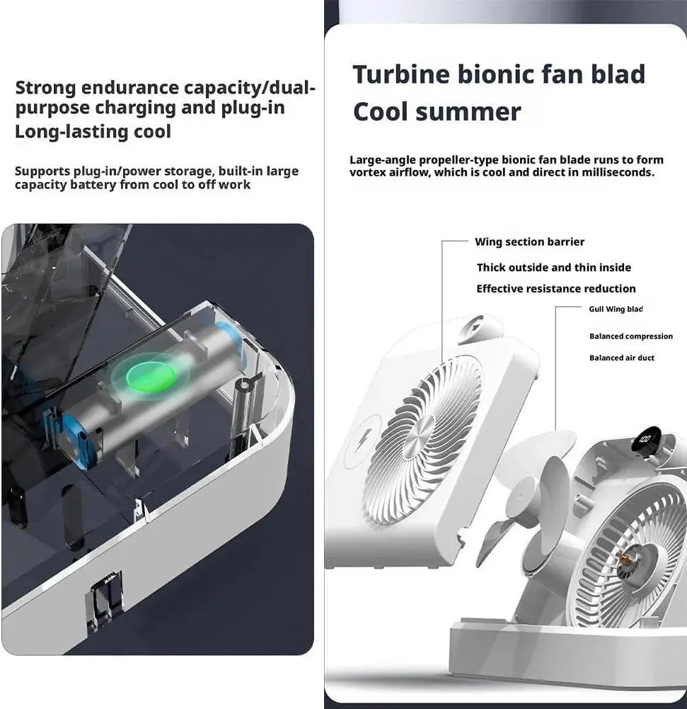 USB Desk Fan – 3-in-1 Smart Cooling Fan Doha Qatar