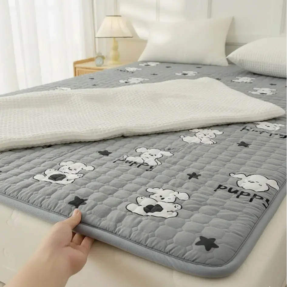 Ultra soft Mattress Topper Cover - Bed sheet Protector with 4 Side Elastic Strap - Scrollcart Qatar