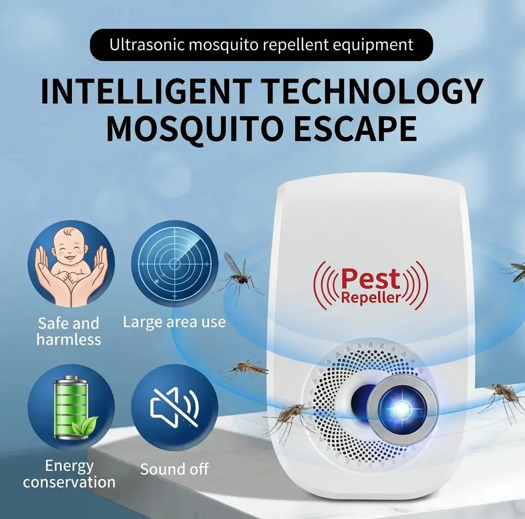 Ultrasonic Pest Repeller - Plug-In Insect & Mouse Repellent Scrollcart Qatar 