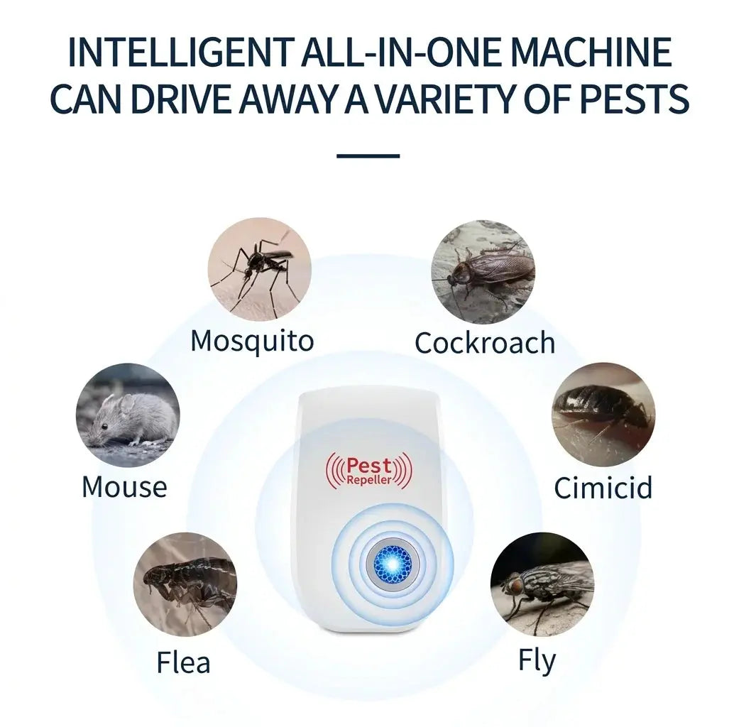 Ultrasonic Pest Repeller - Plug-In Insect & Mouse Repellent Scrollcart Qatar 