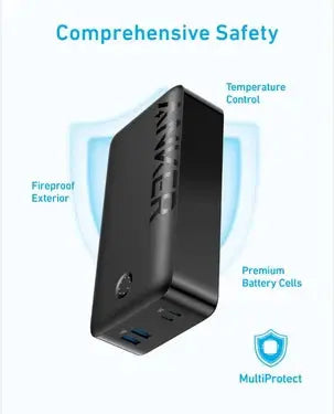 Anker 347 PowerCore 40000mAh Power Bank | 30W Fast Charging | 4-Port USB-C & USB-A | A1377H11 Black marhaba 