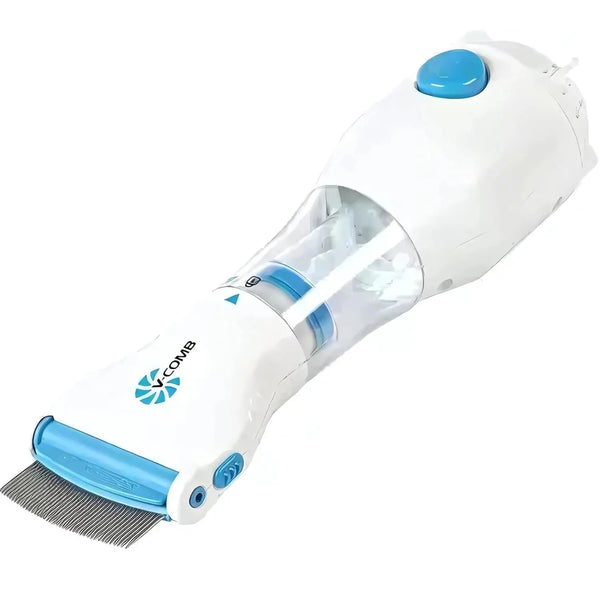 V Comb Electric Head Lice Remover – Vacuum Lice & Egg Removal Comb with Capture Filter System (Chemical-Free) 