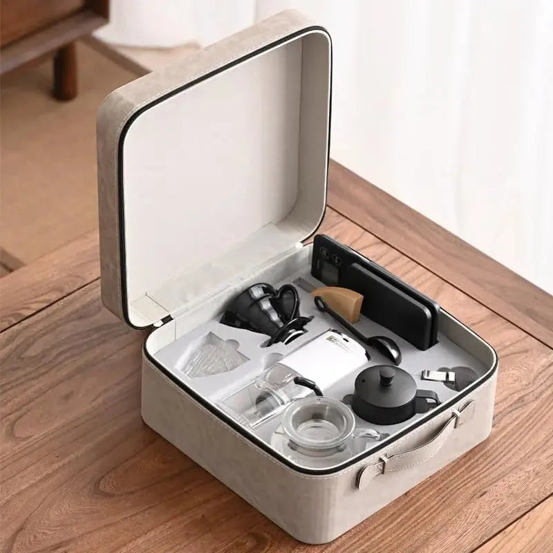 V60 Coffee Maker Set 12-Piece Professional Pour Over Kit | Portable Coffee Brewing Gift Box Scrollcart Qatar  Scrollcart Qatar