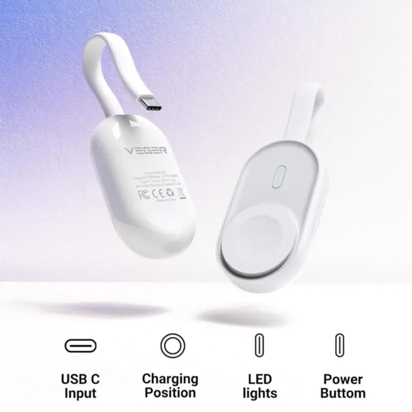 VEGER 1500mAh Portable Magnetic Apple Watch Charger Scrollcart Qatar 