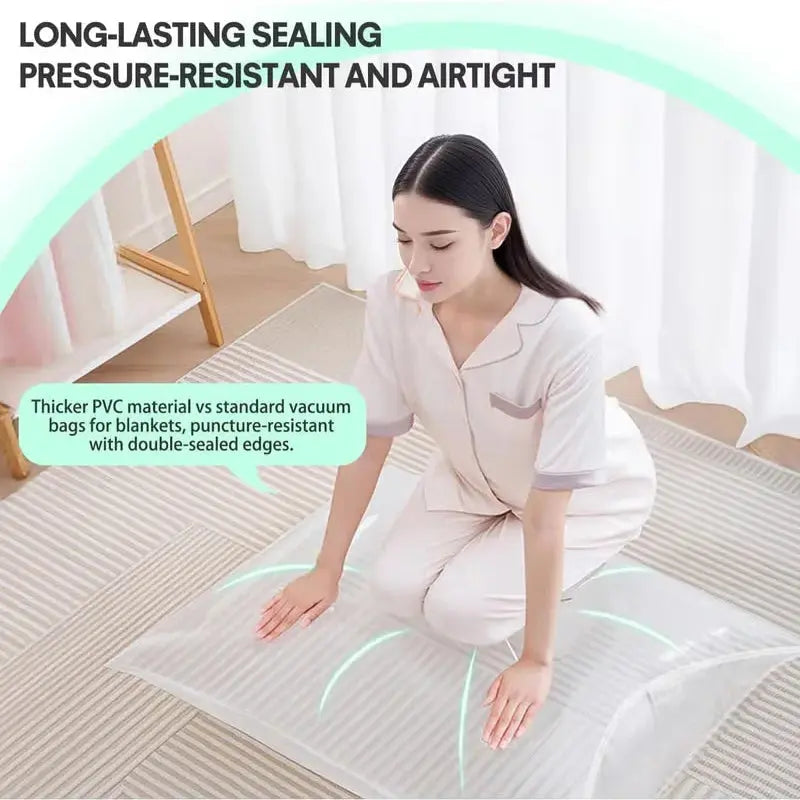 Vacuum Compression Storage Bags for Wardrobe & Travel Organization Scrollcart Qatar 