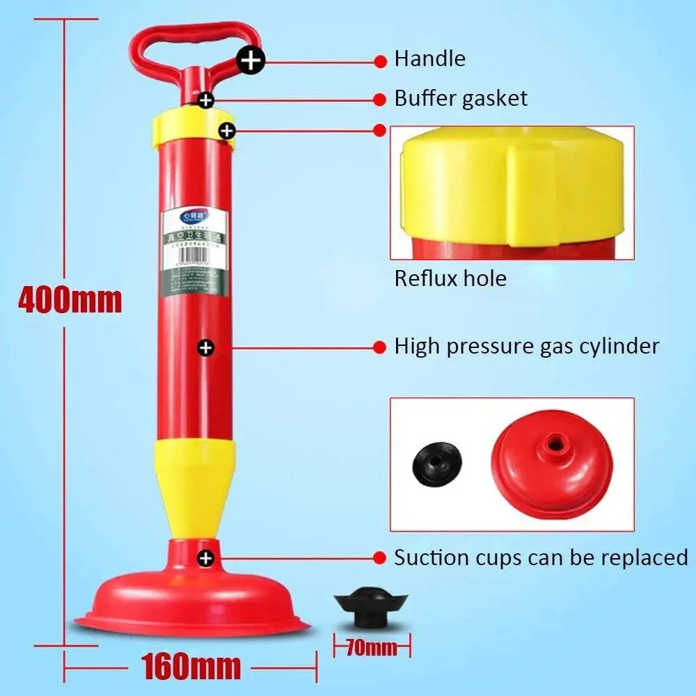 Vacuum Drain Buster Powerful Toilet & Sink Air Plunger – for Bathroom & Kitchen Scrollcart Qatar 