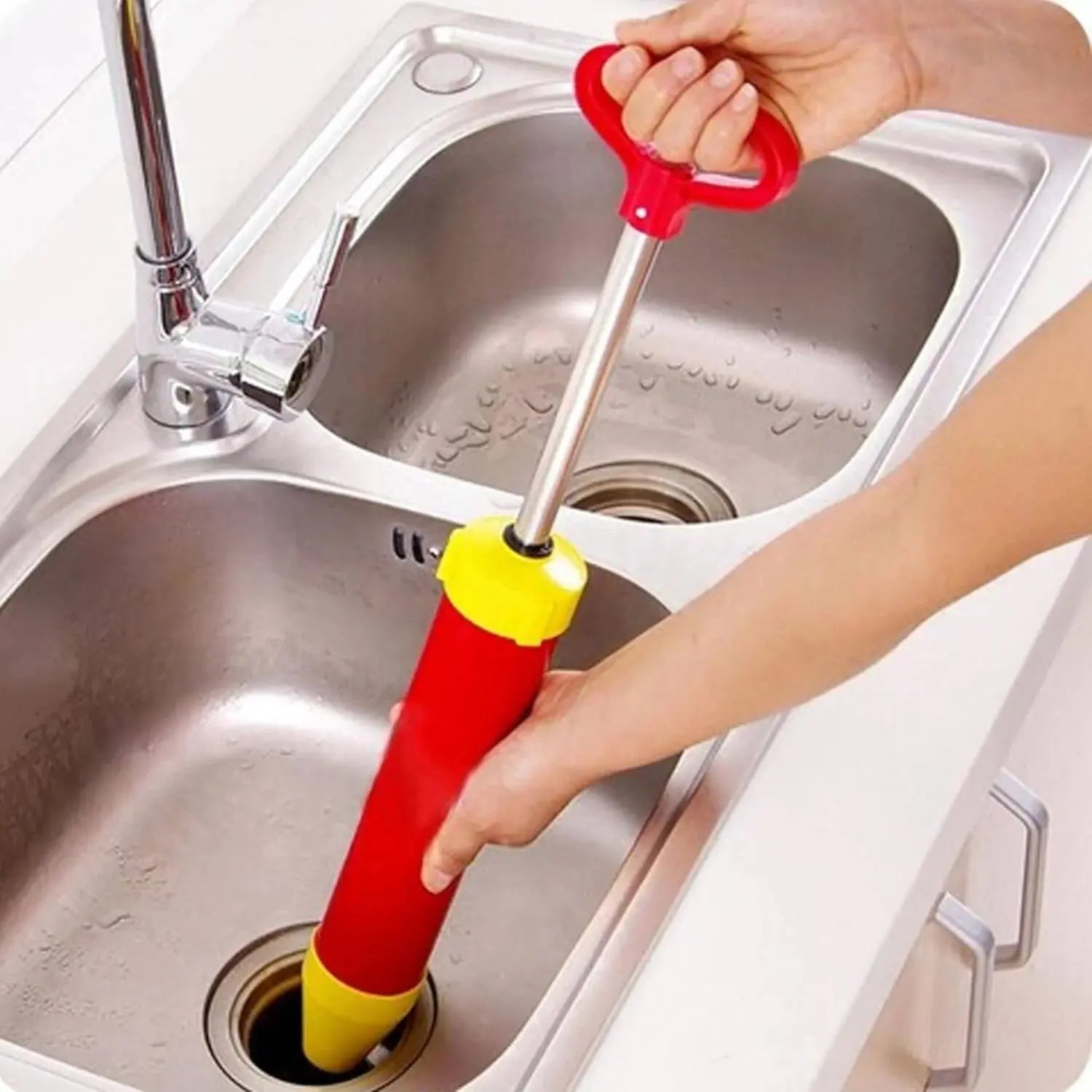 Vacuum Drain Buster Powerful Toilet & Sink Air Plunger – for Bathroom & Kitchen Scrollcart Qatar 