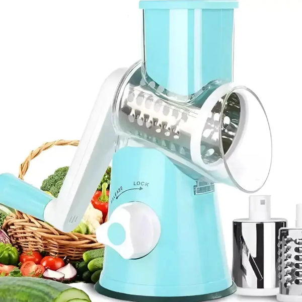 Vegetable Chopper -Slicer Mandolin Cutter - Blue Colour