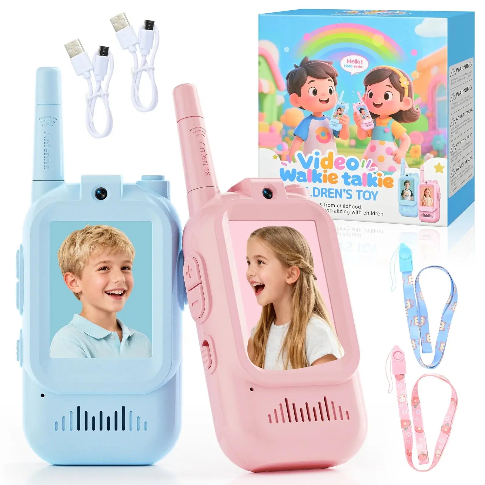 Video Walkie Talkie for Kids - Rechargeable 2 Pack Toy Scrollcart Qatar 