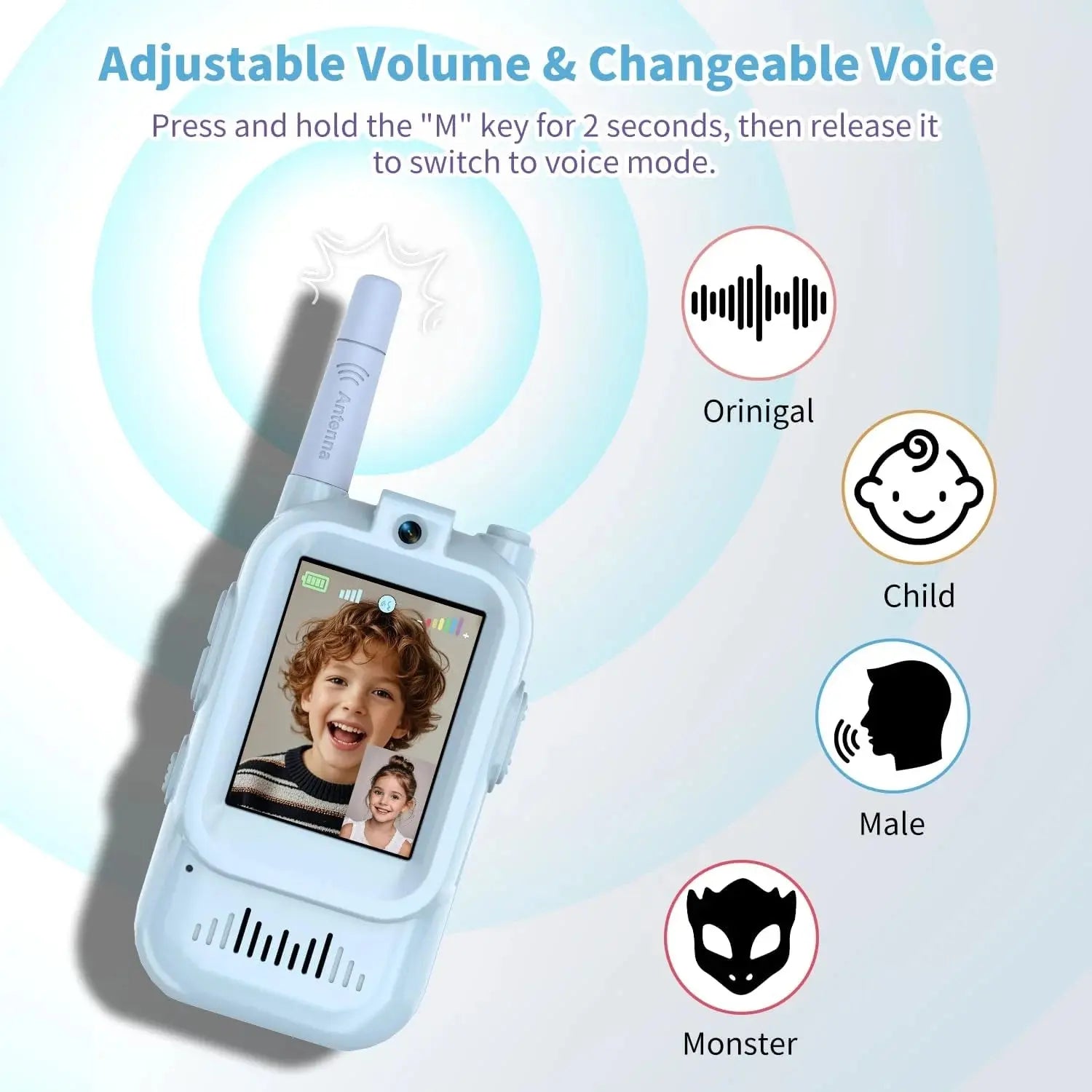 Video Walkie Talkie for Kids - Rechargeable 2 Pack Toy Scrollcart Qatar 