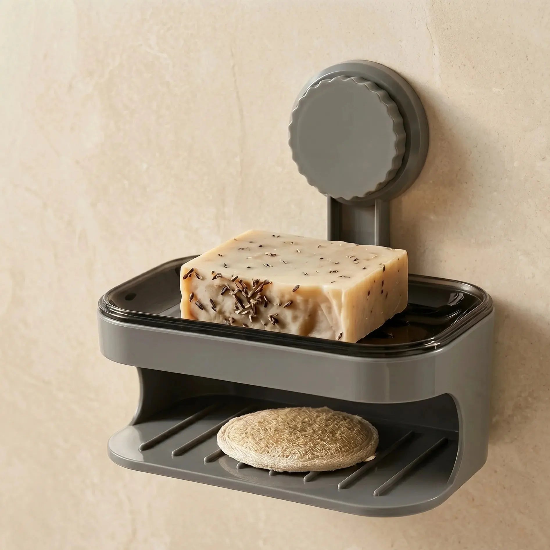 Wall Mounted Soap Dish Holder Plastic Drainage Bathroom Rack Scrollcart Qatar 