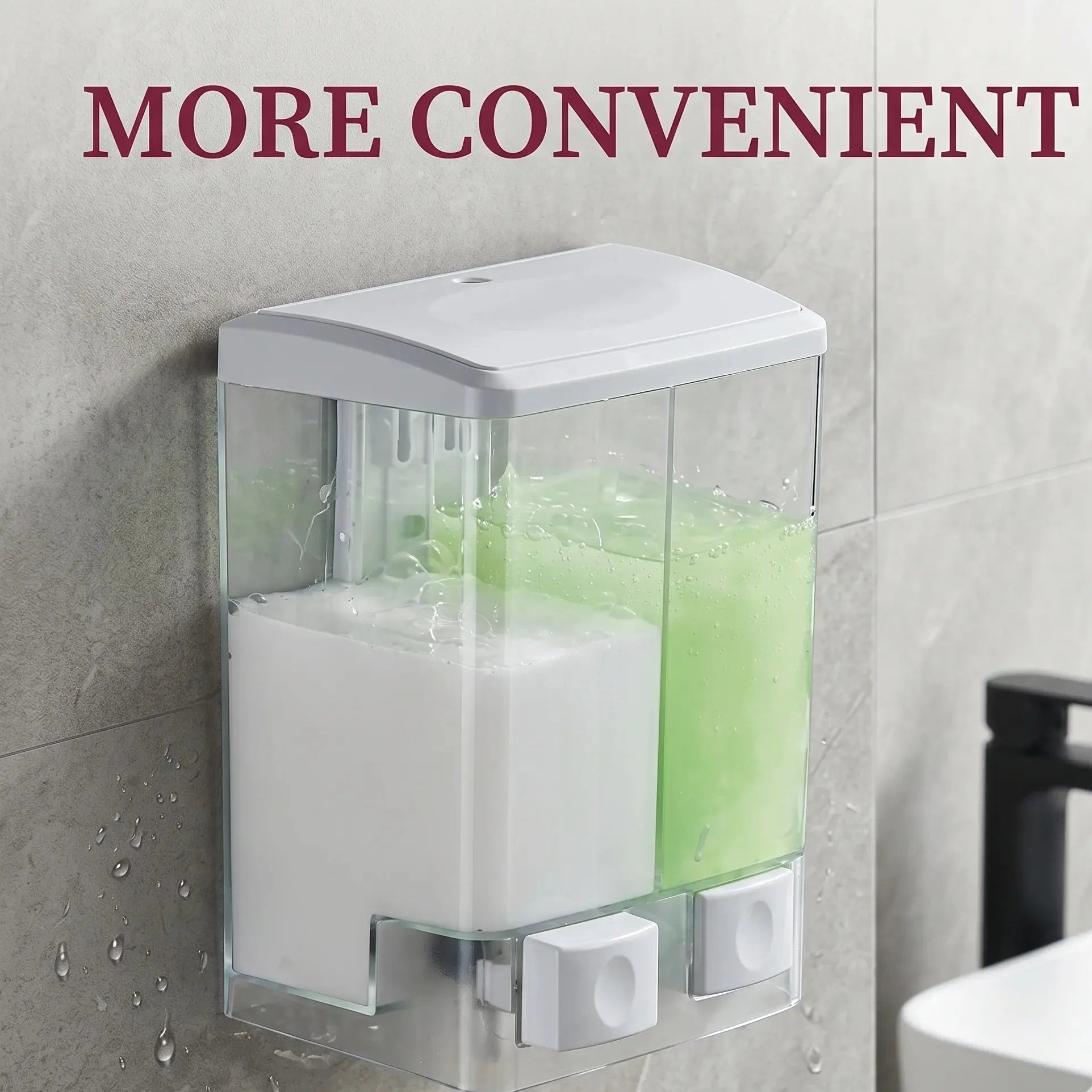 Wall-Mounted Soap & Shampoo Dispenser (1000ml) Scrollcart Qatar 