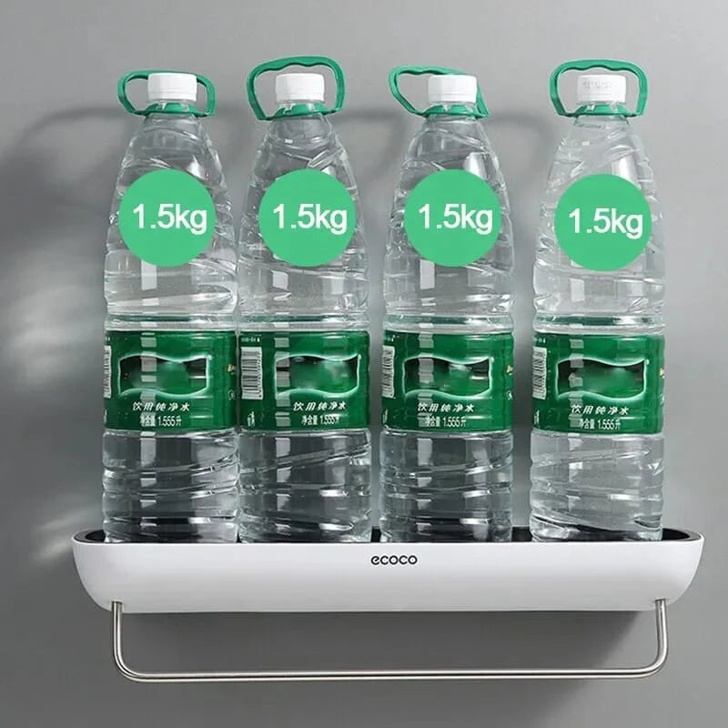Wall Mount Punch-Free Bathroom Shelf - Storage Organizer