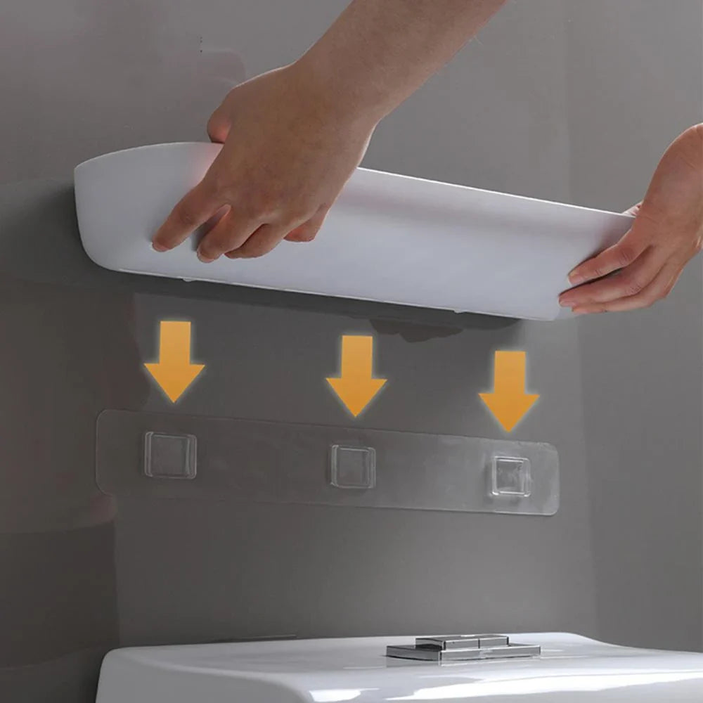 Wall Mount Punch-Free Bathroom Shelf - Storage Organizer
