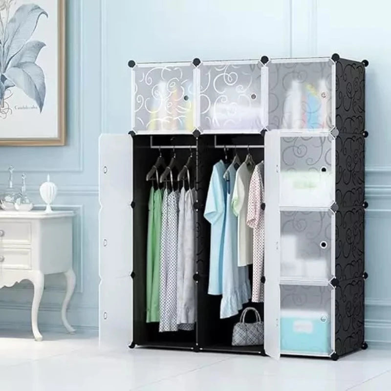 Wardrobe Cabinet  12 Cube DIY - Hanging Cloths