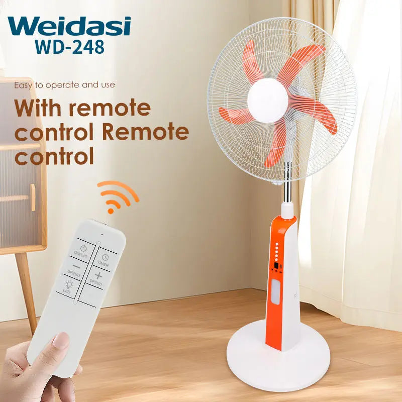 18-Inch Rechargeable Stand Fan | Solar LED Fan – Doha Qatar