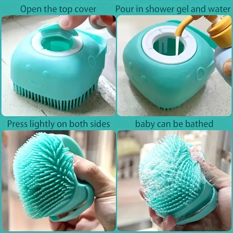 Silicone Bathing Brush - Gentle and Hygienic Body Scrubber - Scrollcart Qatar