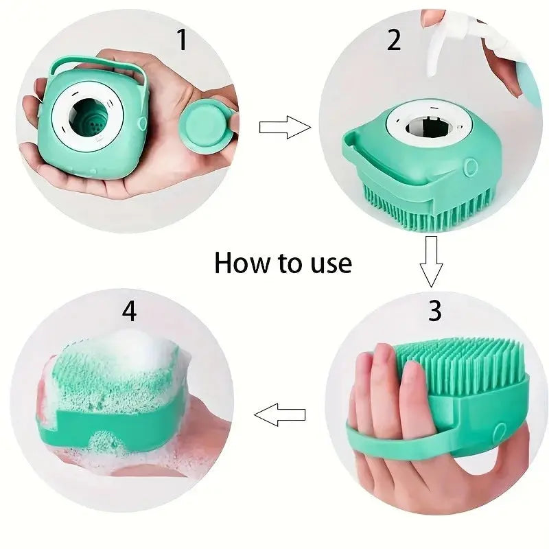 Silicone Bathing Brush - Gentle and Hygienic Body Scrubber - Scrollcart Qatar