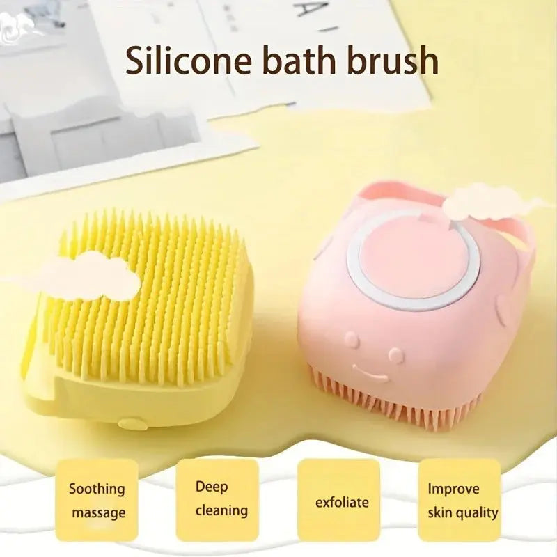 Silicone Bathing Brush - Gentle and Hygienic Body Scrubber - Scrollcart Qatar