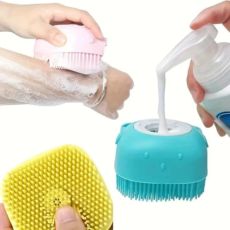 Silicone Bathing Brush - Gentle and Hygienic Body Scrubber - Scrollcart Qatar