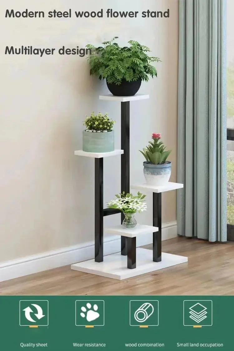 5-Tier Plant Stand & Flower Shelf – Indoor Garden Storage Rack for Balcony, Home & Office - Scrollcart Qatar