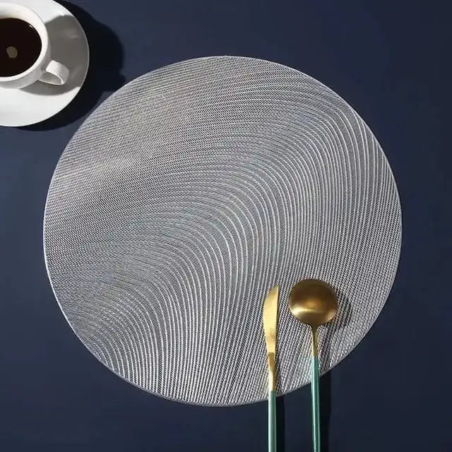 Place and Table Mats Set(6pc): Premium Classic Round Place Mats for Dining - Scrollcart Qatar