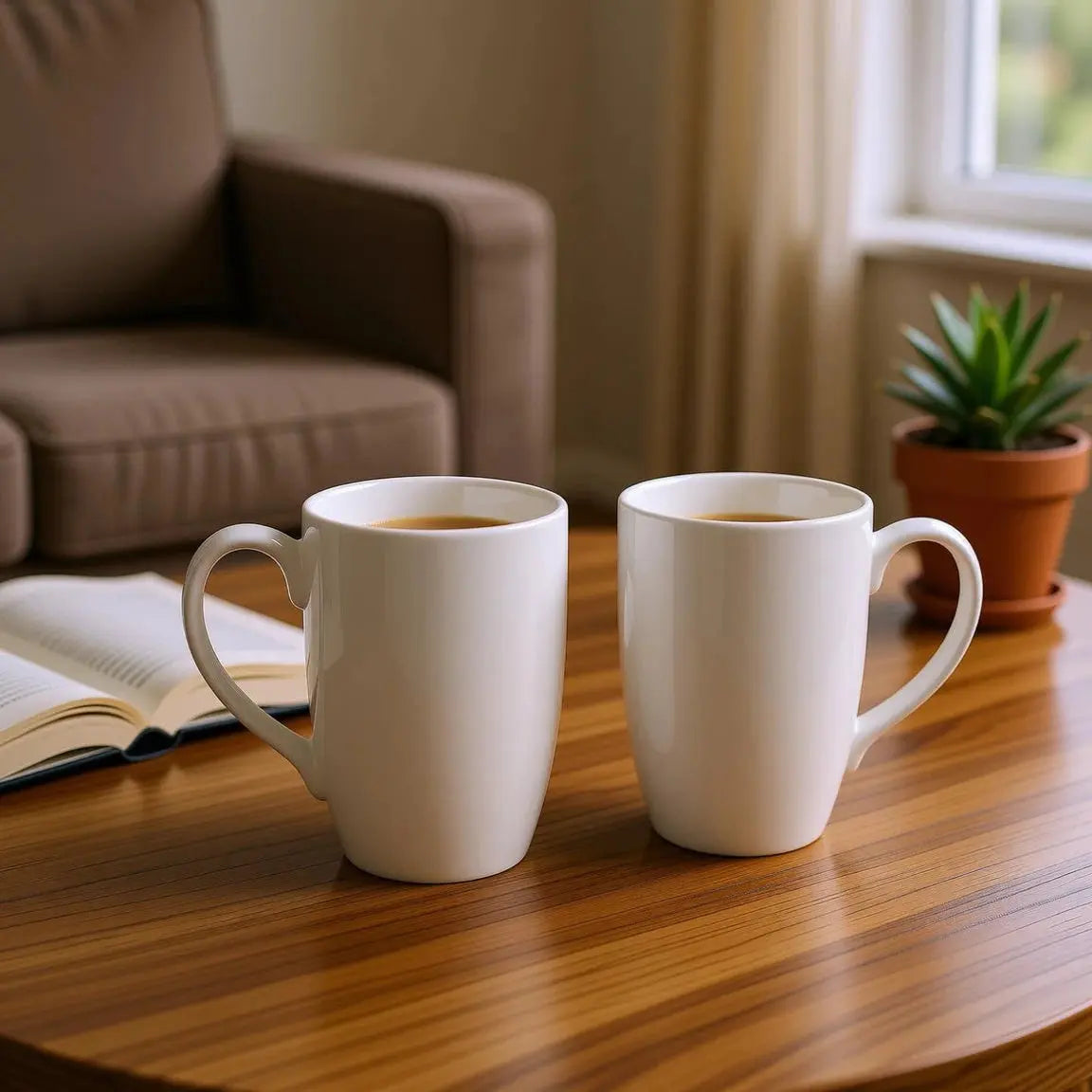 White Ceramic Mug – Premium Coffee Mug for Tea & Coffee Scrollcart Qatar 