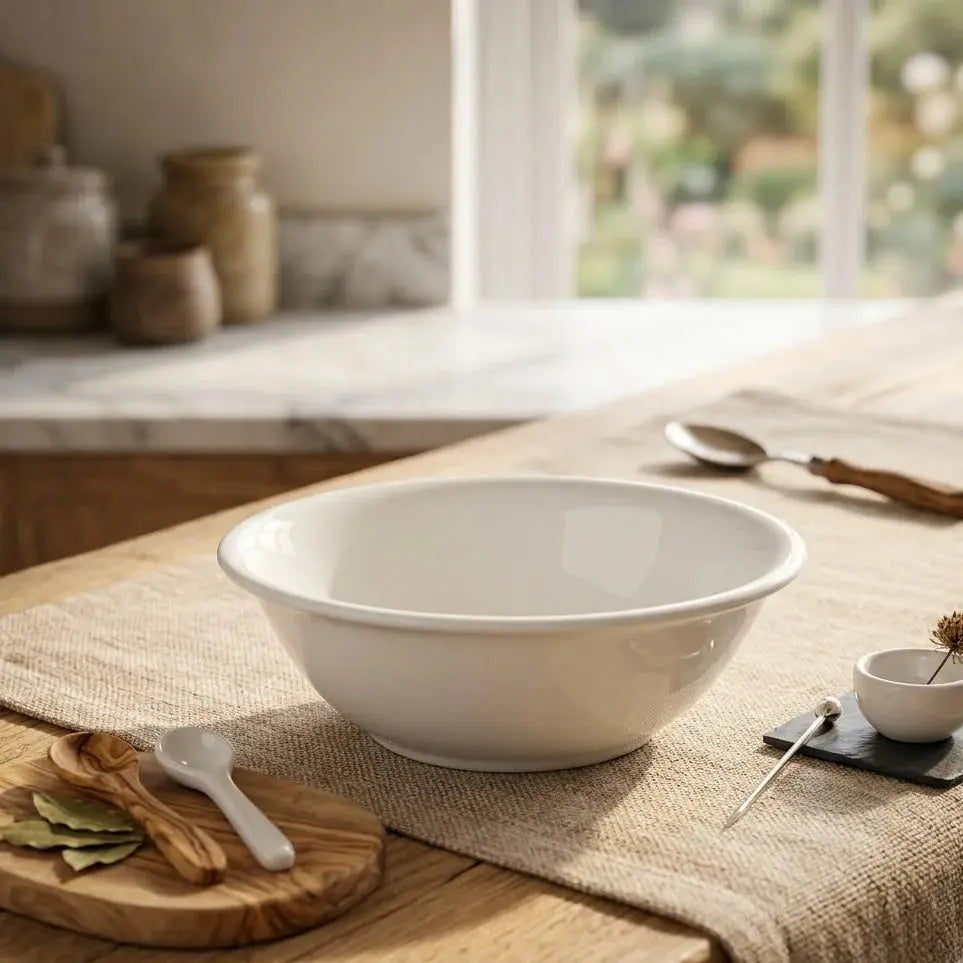 White Classic Salad Bowl 15cm – ZT-15-KS Scrollcart Qatar 