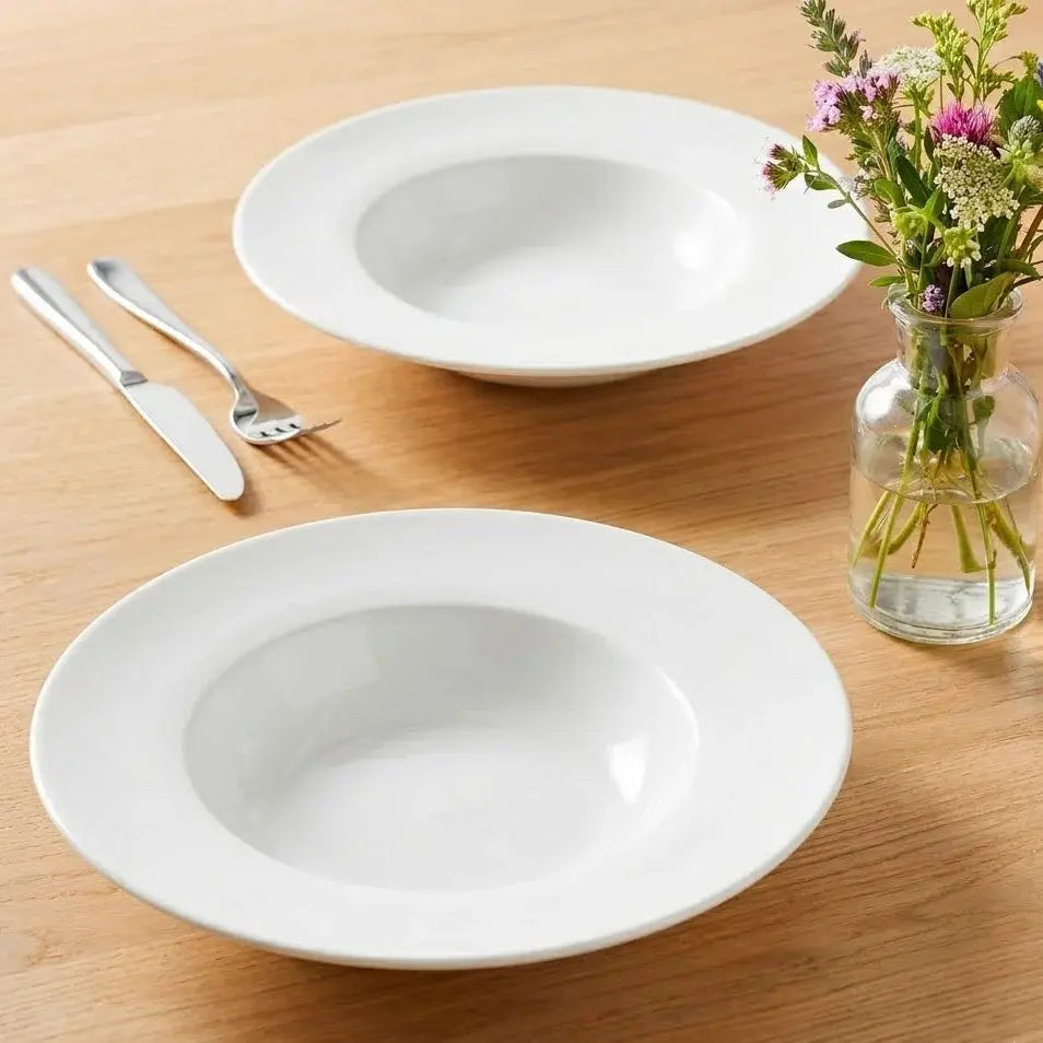White Pasta Bowl 27cm Scrollcart Qatar 