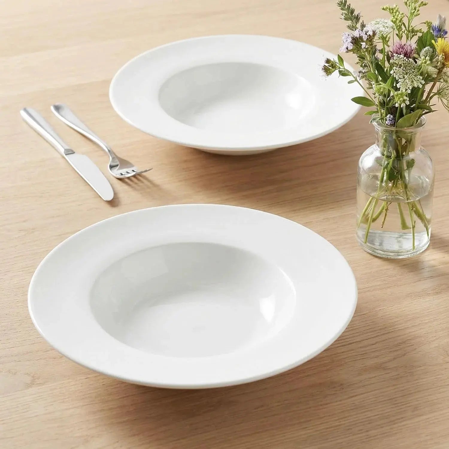 White Pasta Bowl 27cm Scrollcart Qatar 
