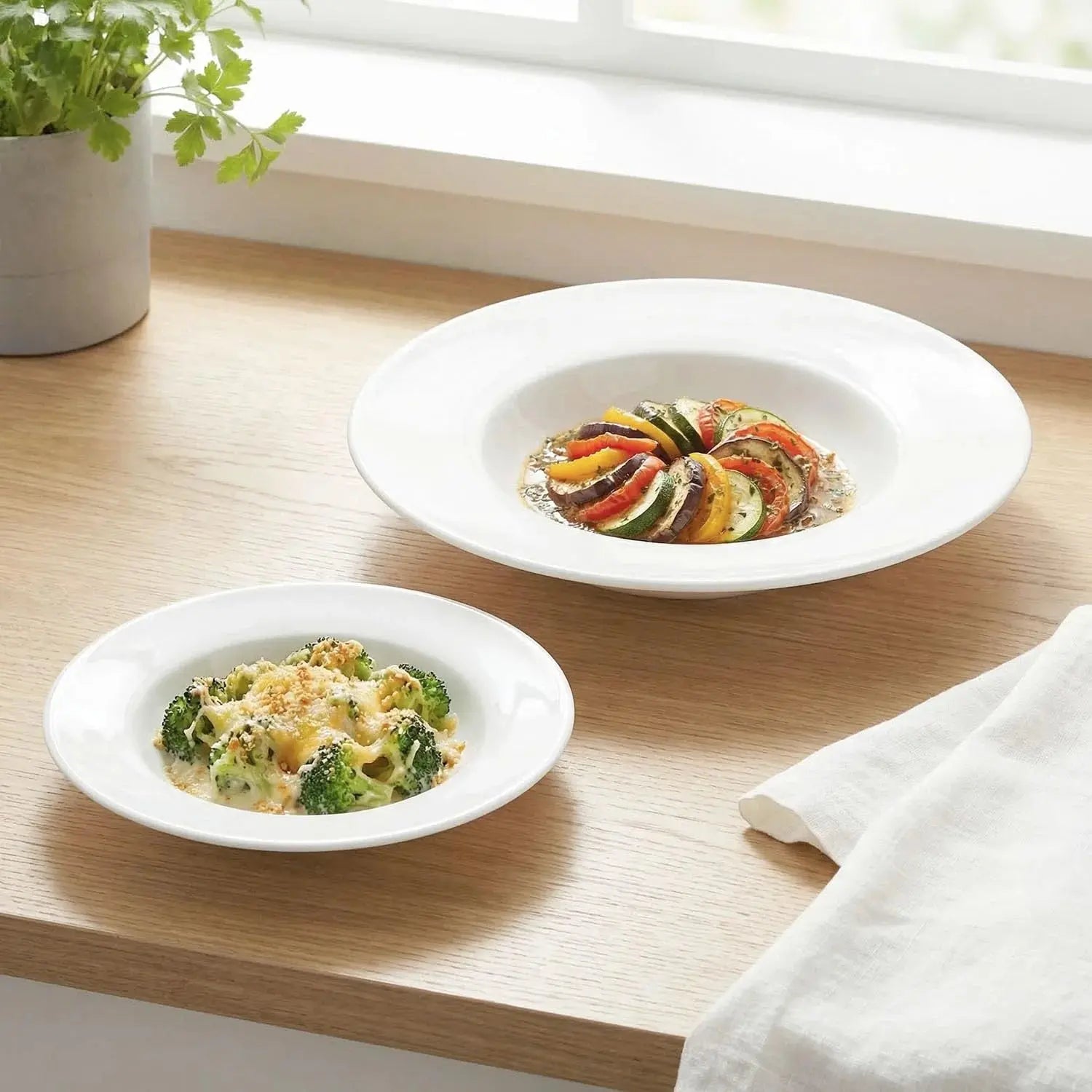 White Pasta Bowl 27cm Scrollcart Qatar 