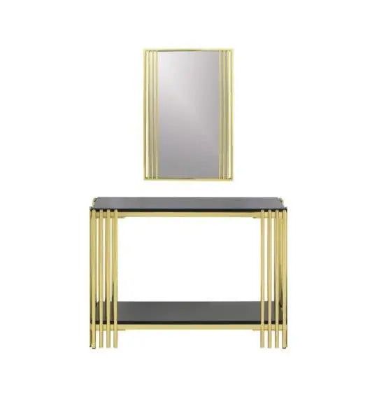 Wicker Dresser - Golden & Black