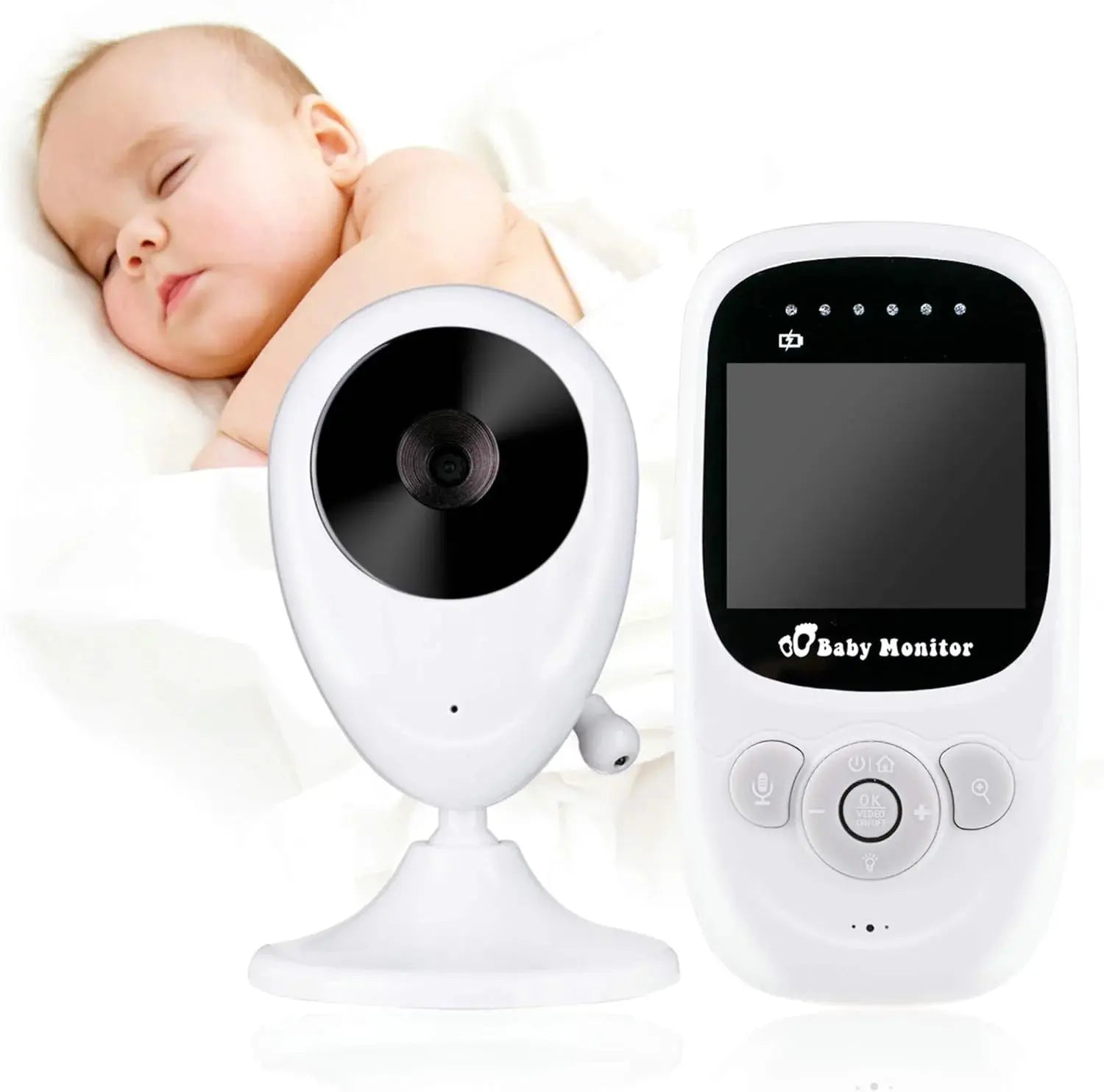 Wireless Digital Video Baby Monitor with 2.4" HD LCD Screen & Night Vision Birkath 