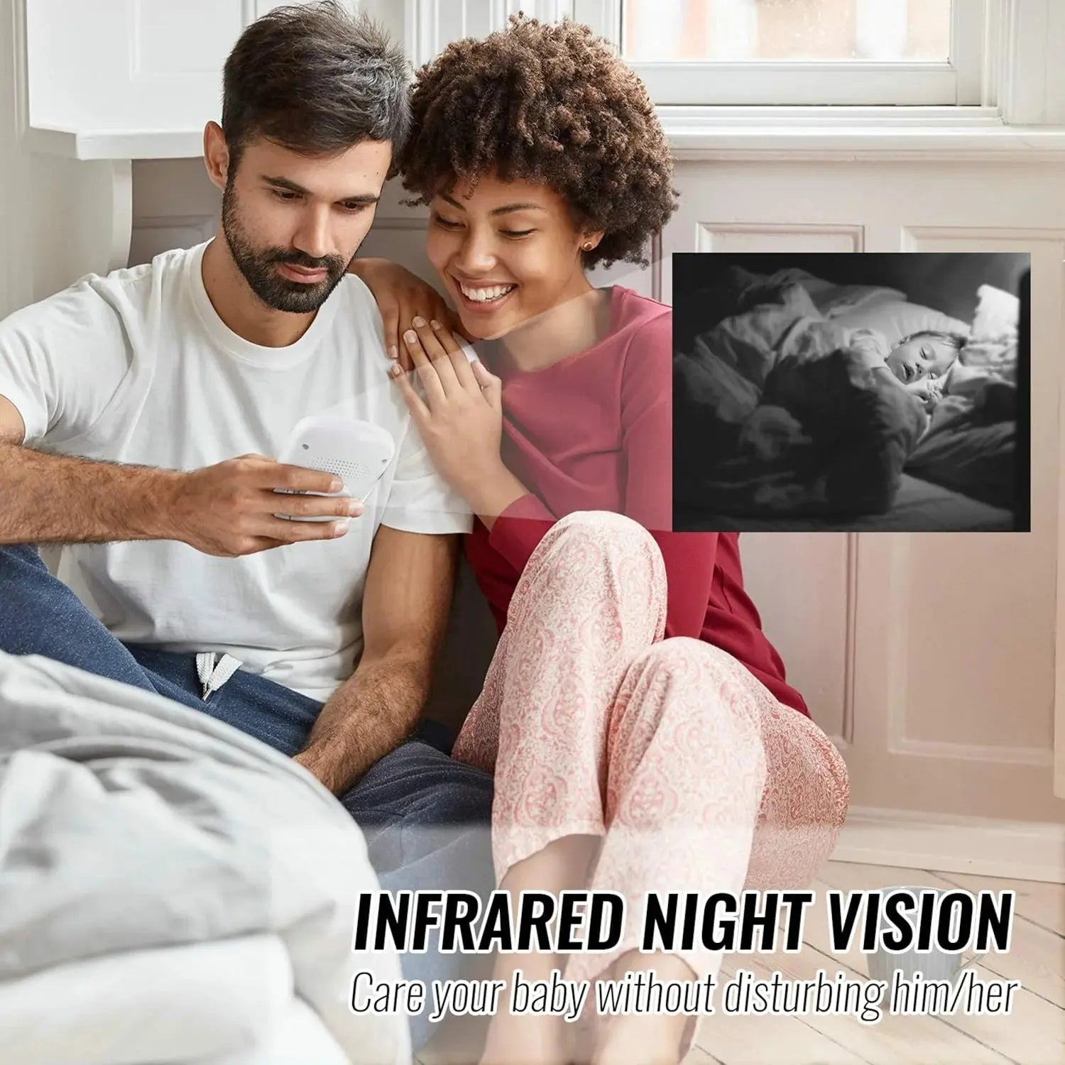 Wireless Digital Video Baby Monitor with 2.4" HD LCD Screen & Night Vision Birkath 