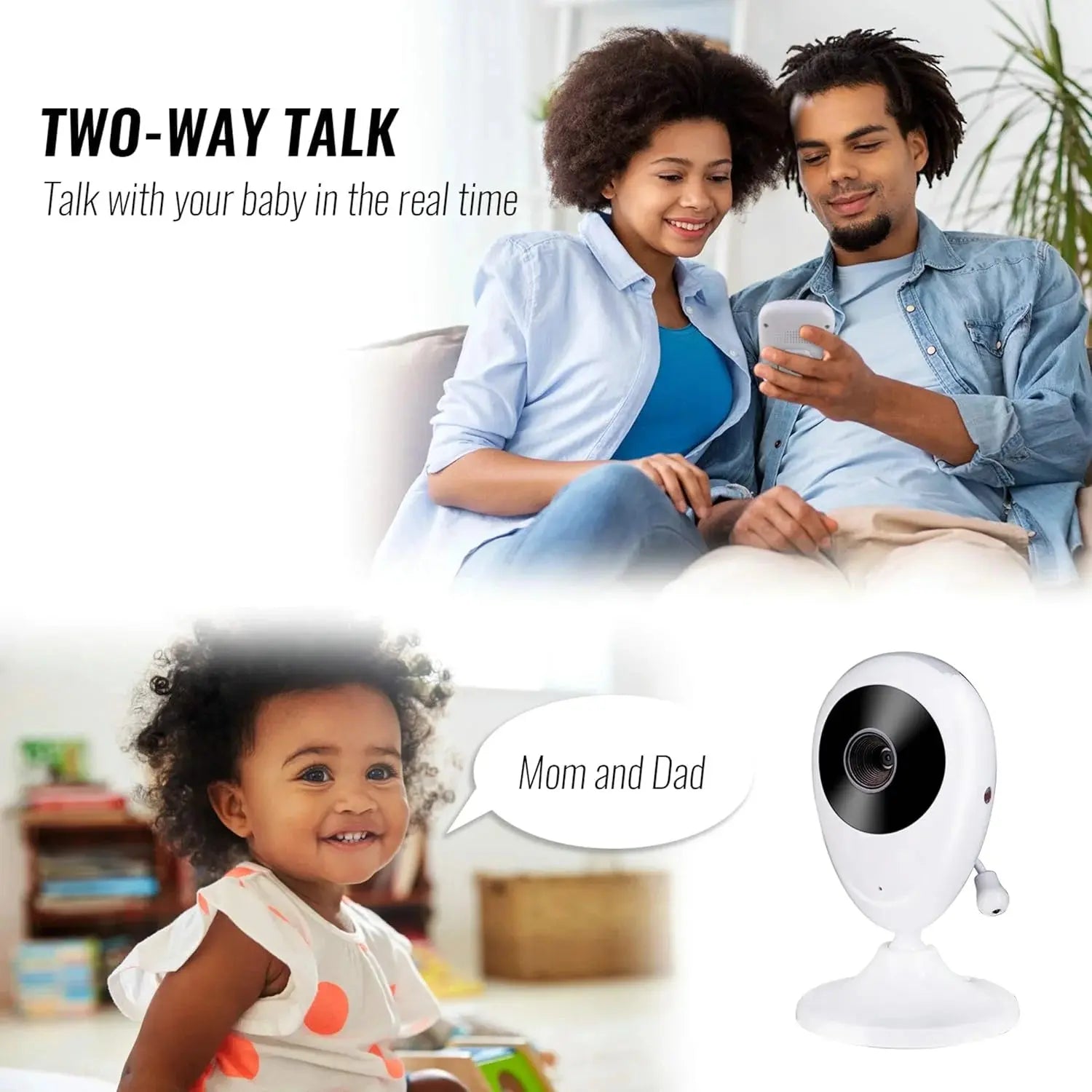 Wireless Digital Video Baby Monitor with 2.4" HD LCD Screen & Night Vision Birkath 