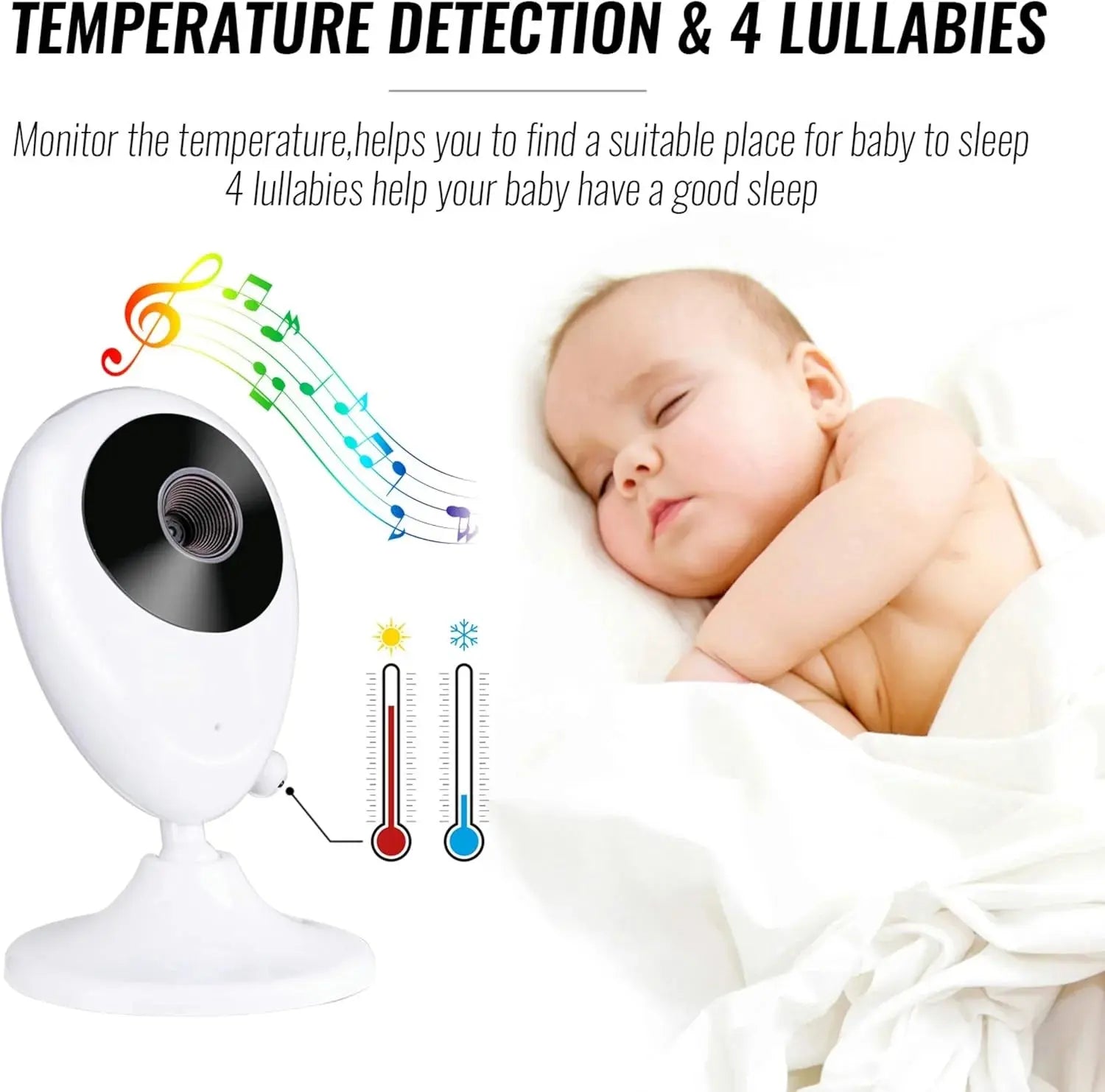 Wireless Digital Video Baby Monitor with 2.4" HD LCD Screen & Night Vision Birkath 