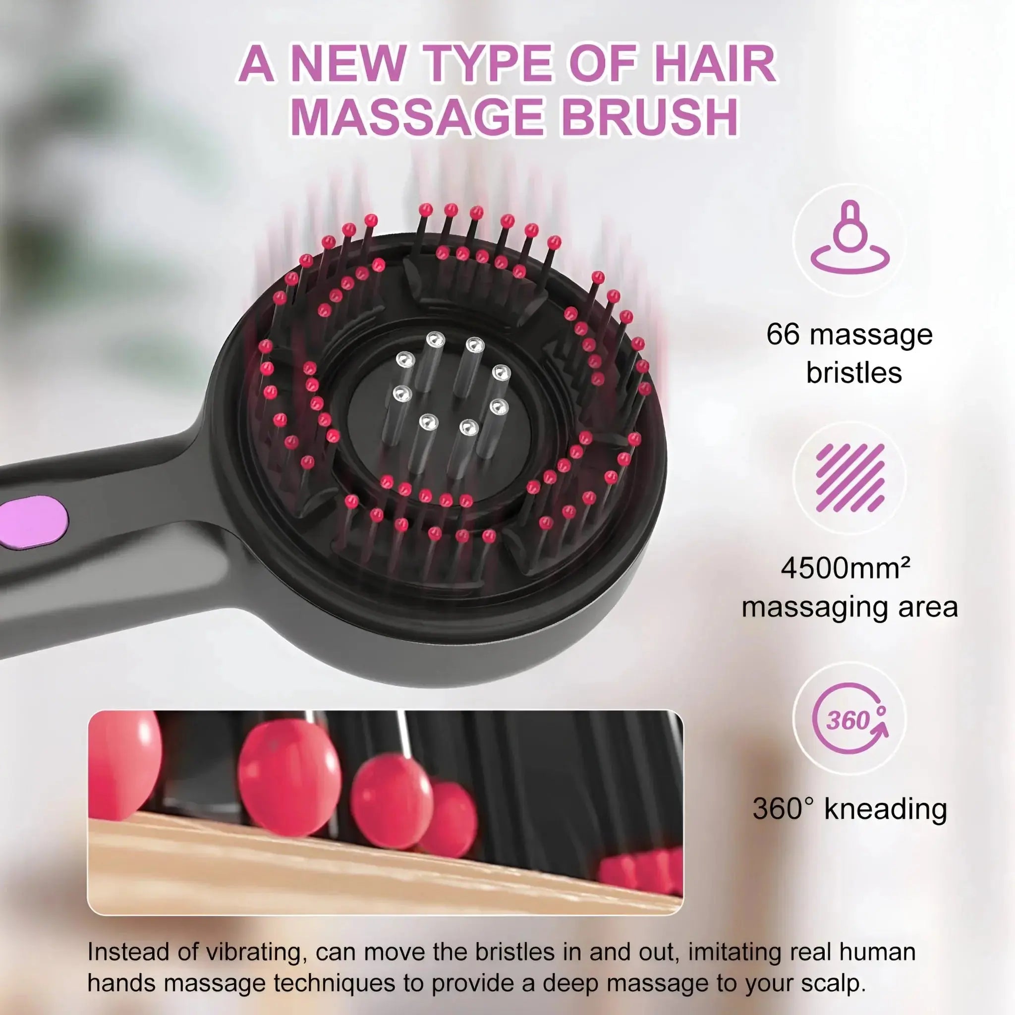 Wireless USB Rechargeable Scalp Massager Comb with Oil Applicator Scrollcart Qatar 