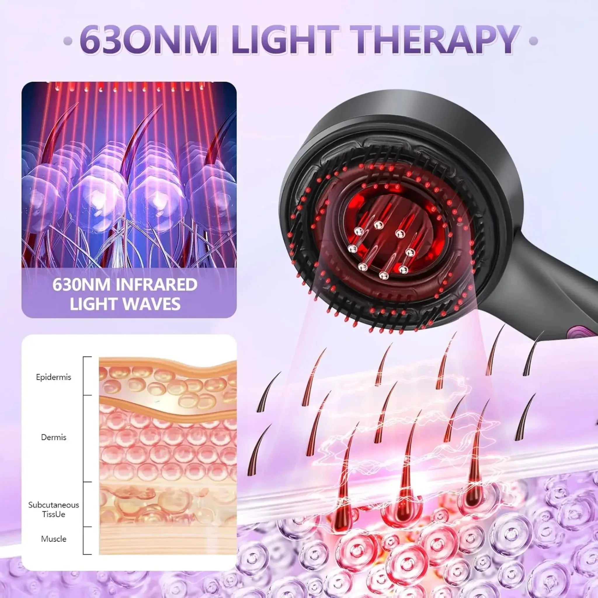 Wireless USB Rechargeable Scalp Massager Comb with Oil Applicator Scrollcart Qatar 