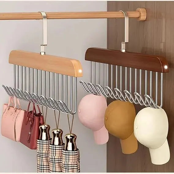 Wooden stainless steel 8-Hook Hanger Price Online Qatar
