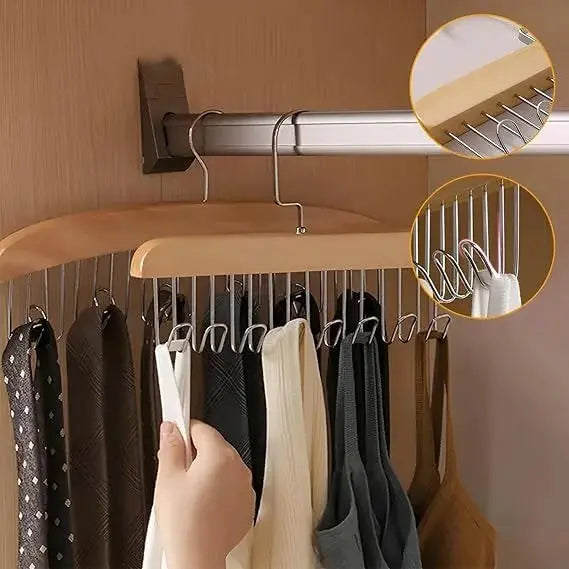 Wooden stainless steel 8-Hook Hanger Price Online Qatar