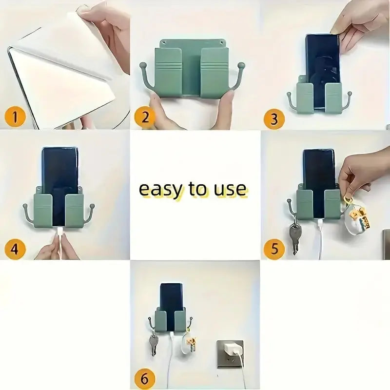 4pcs Wall-Mounted Phone Holder Set Scrollcart Qatar