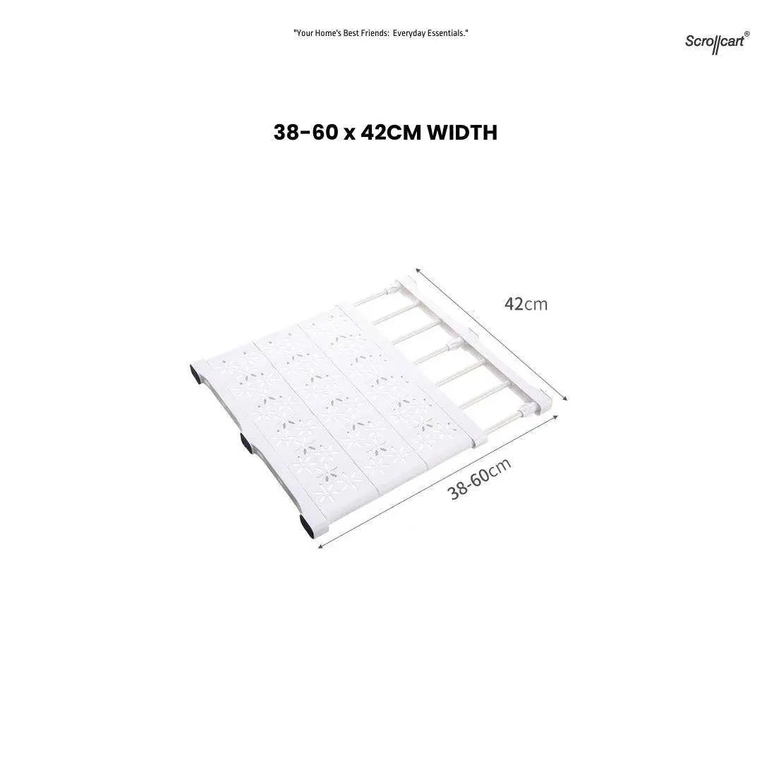 Adjustable Tension Shelf Divider for Kitchen, Bathroom, Closet Shelf Divider - Metal Storage Rack - Scrollcart Qatar