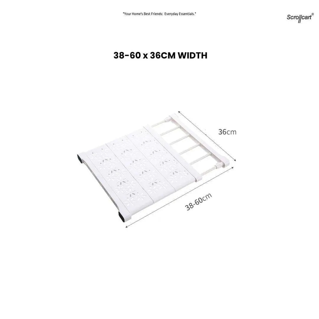 Adjustable Tension Shelf Divider for Kitchen, Bathroom, Closet Shelf Divider - Metal Storage Rack - Scrollcart Qatar