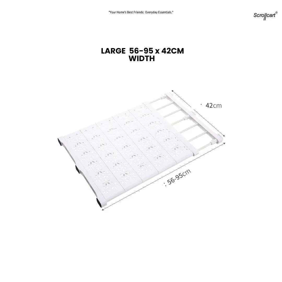 Adjustable Tension Shelf Divider for Kitchen, Bathroom, Closet Shelf Divider - Metal Storage Rack - Scrollcart Qatar