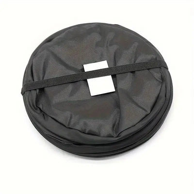 Fabric Car Trash Bin with Lid – Collapsible Waste Basket & Multipurpose Organizer Scrollcart Qatar