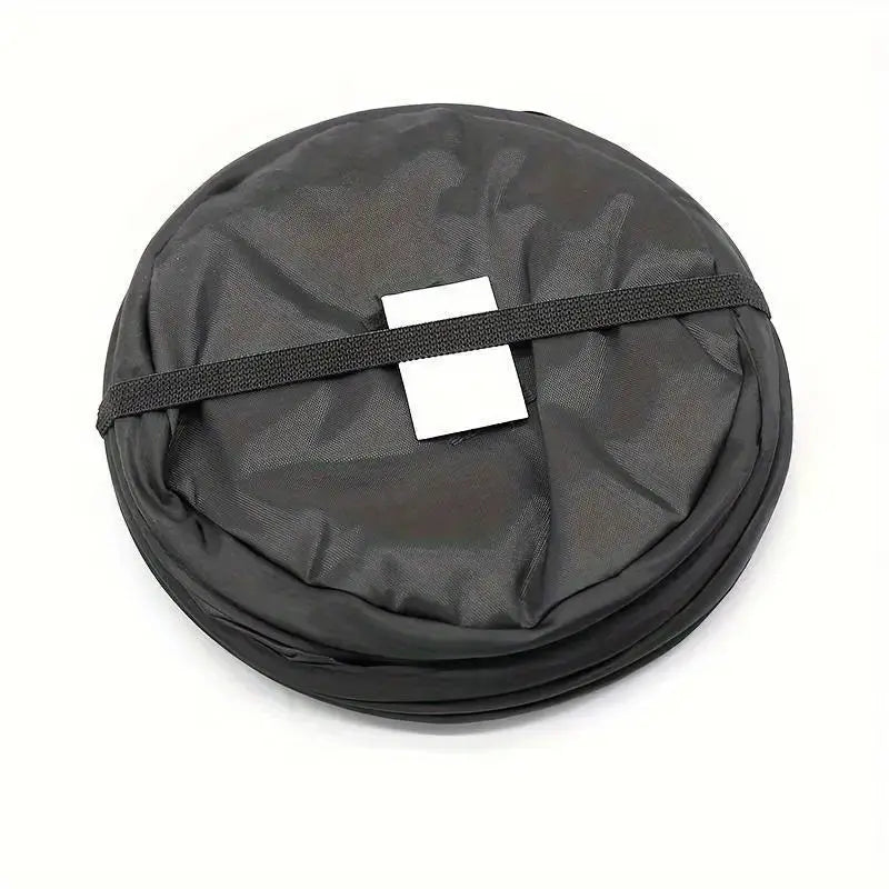Fabric Car Trash Bin with Lid – Collapsible Waste Basket & Multipurpose Organizer Scrollcart Qatar