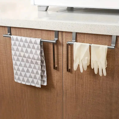 Over Door Towel Bar Rack – Stainless Steel Cabinet & Cupboard Hanger for Kitchen & Bathroom temu 