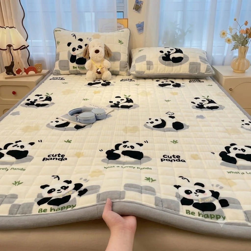 Mattress Topper Cover - Waterproof Bed Sheet Protector with Elastic Strap